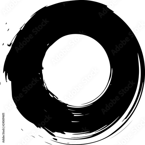 丸　円　黒　筆文字
