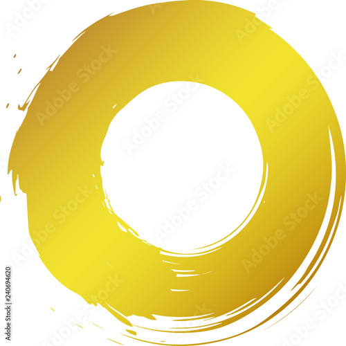 丸　円　金　筆文字