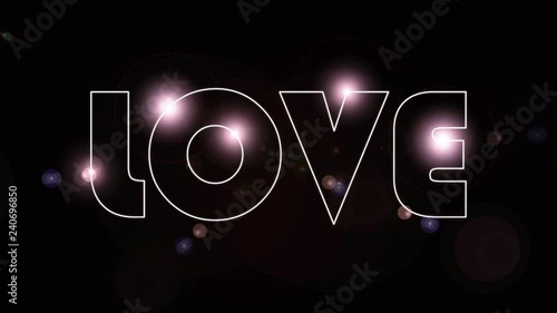 2D rendering illustration of the word 