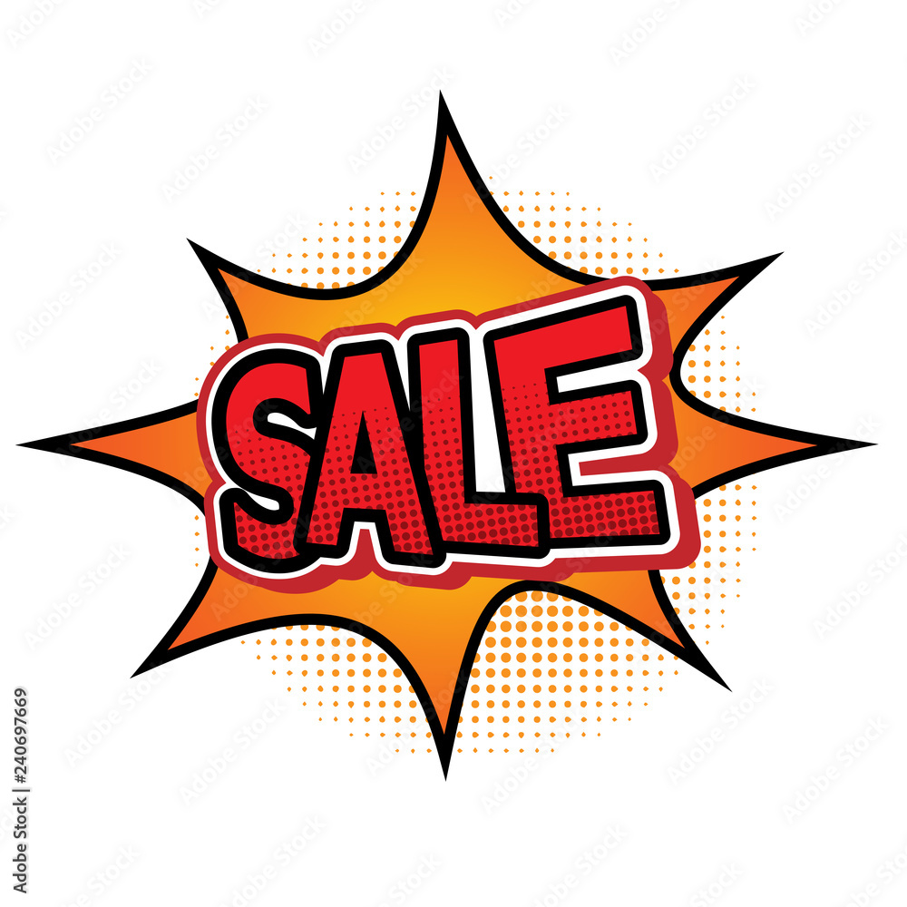 Fototapeta premium Sale comic text speech bubble