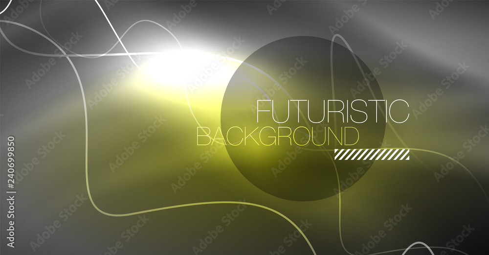 Neon lines wave background. Abstract composition Neon lines wave background. Abstract composition