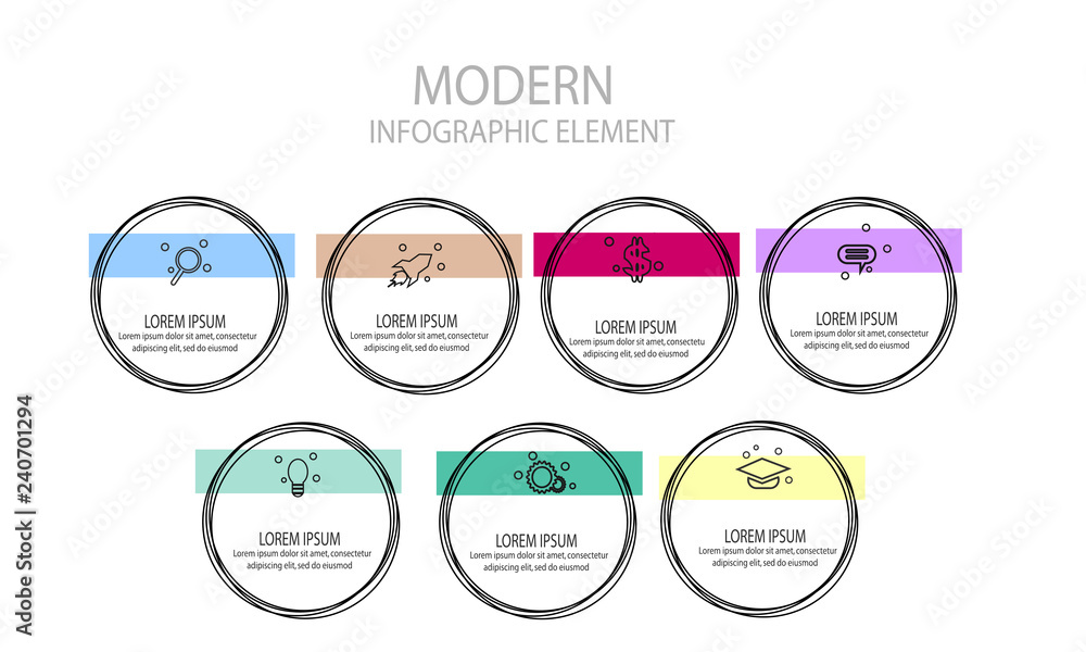 circle abstract infographic element template circle abstract infographic element template