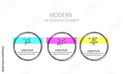 circle abstract infographic element template