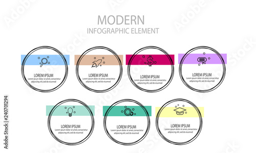 circle abstract infographic element template