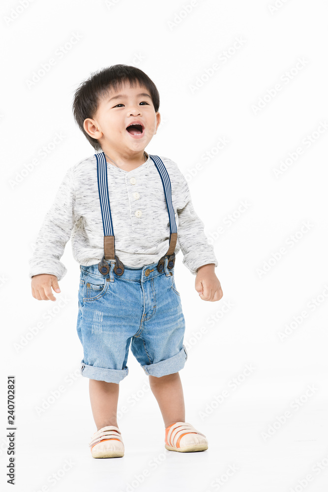 Asian kid on isolated background Asian kid on isolated background