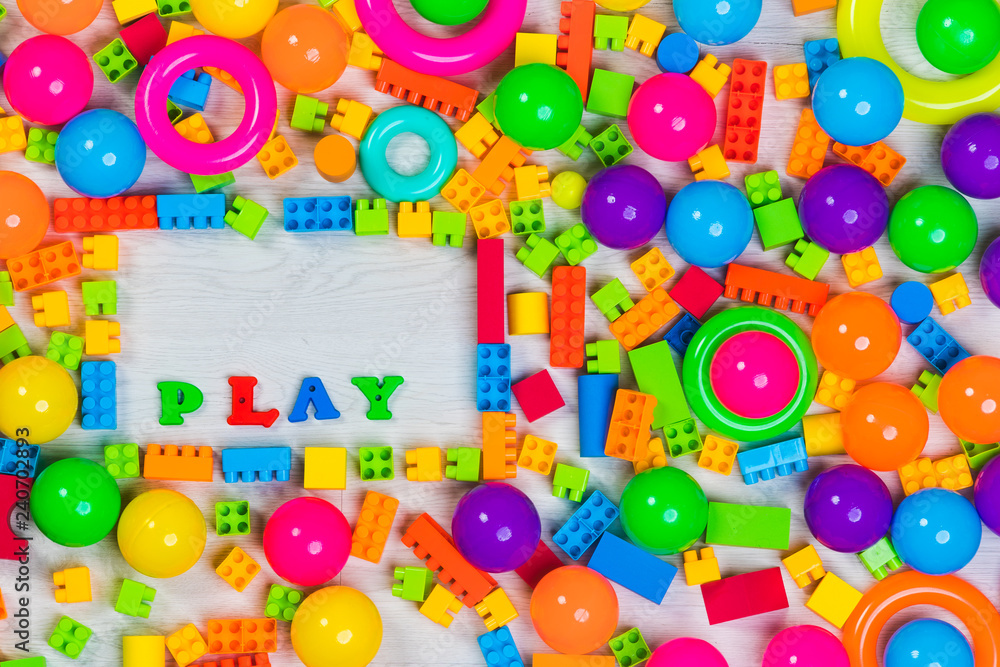 multicolored toys blocks and bricks