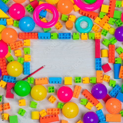 multicolored toys blocks and bricks