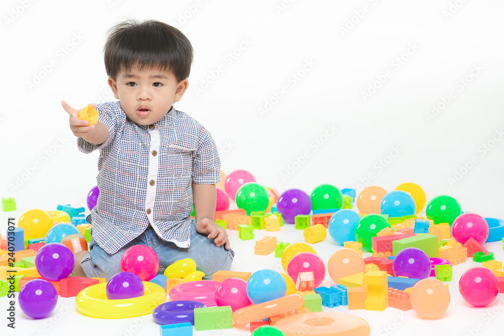 Asian kid at playroom Asian kid at playroom