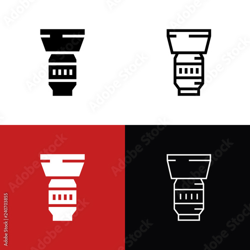 Camera Lens Icon Set