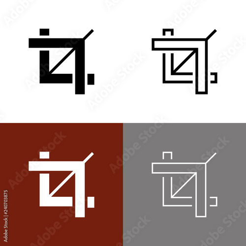Crop Tool Icon Set