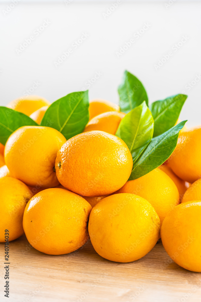 Fresh oranges fruit on table Fresh oranges fruit on table