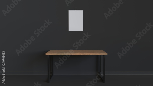 Blank white spiral calendar on the wall