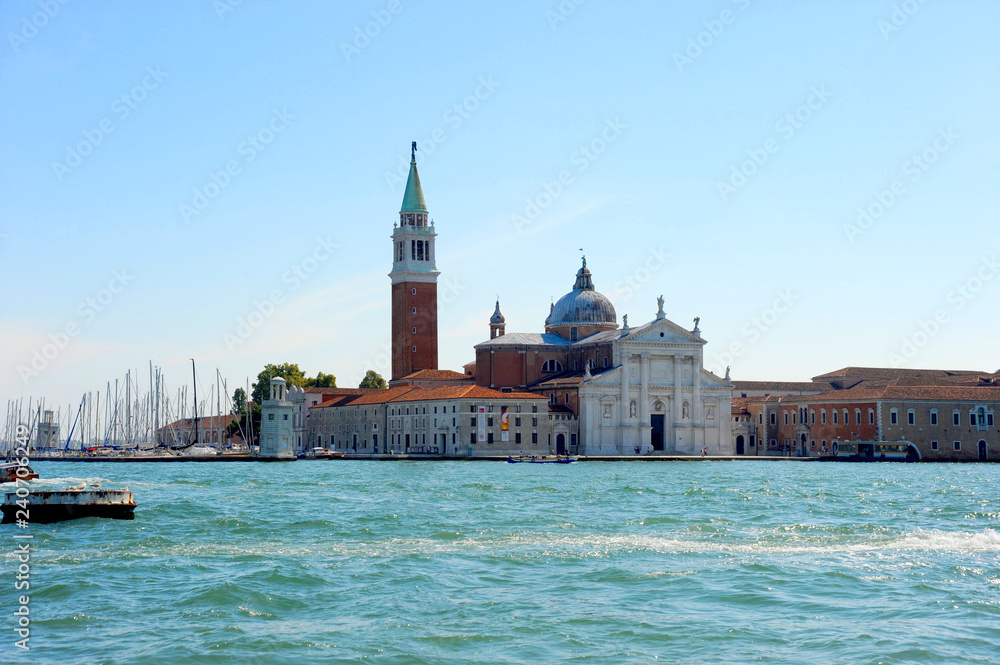 Traveling on the Grand Canal in Venice and seeing all the historical landmarks.