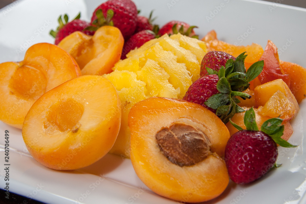 Fresh fruit platter for a healthy summer snack