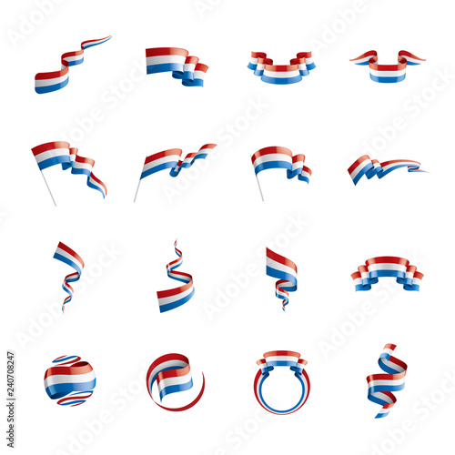 Netherlands flag, vector illustration on a white background