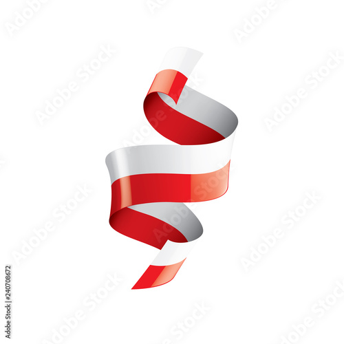 Poland flag, vector illustration on a white background photo