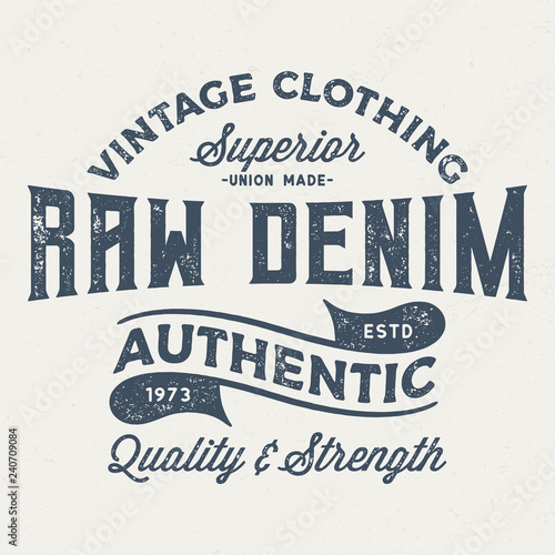 Superior Raw Denim - Aged Tee Design For Printing