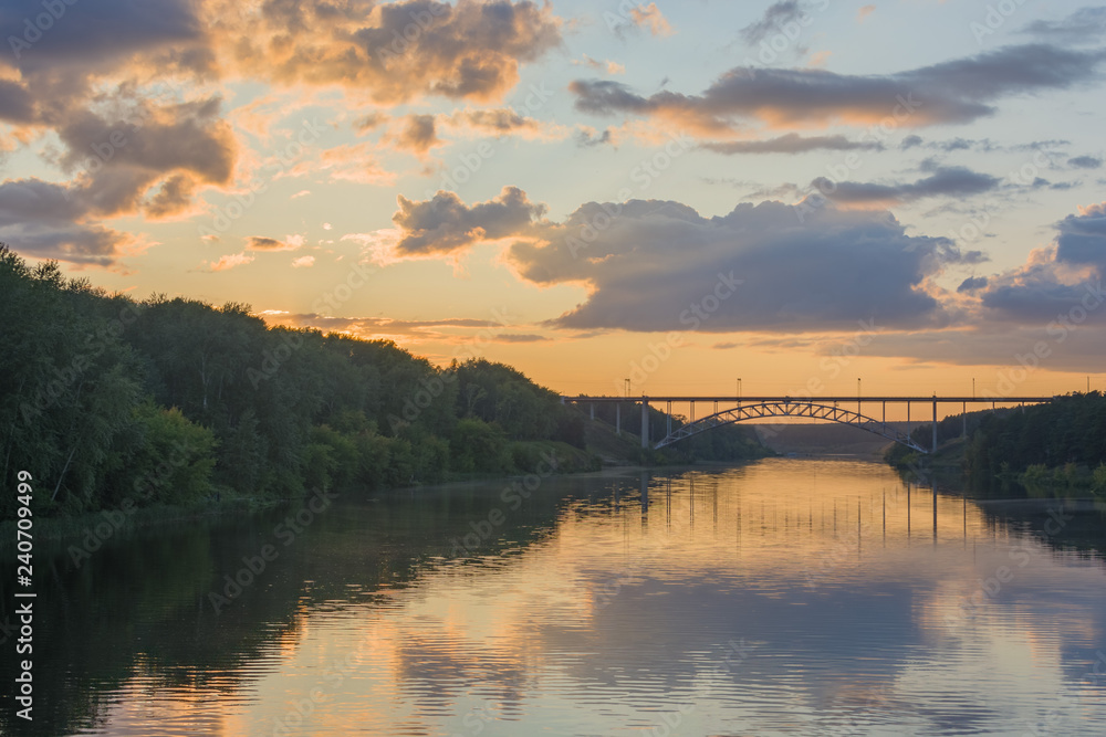 bridge and sunset