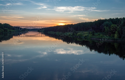 bridge and sunset © Dmitriy Sedov