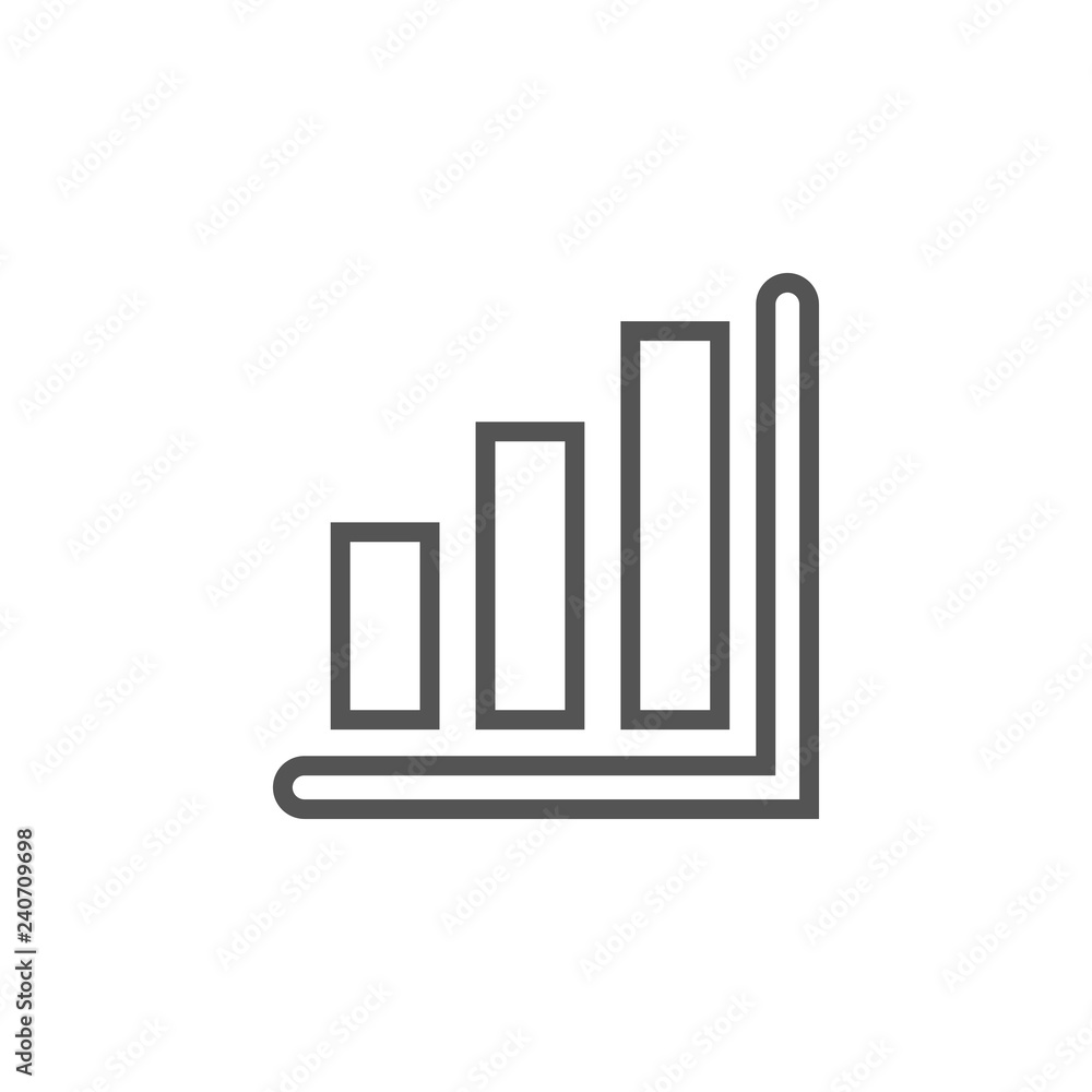 Bar chart graphic icon design template