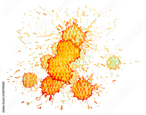 group of blots isolated on white background eps10 vector illustration