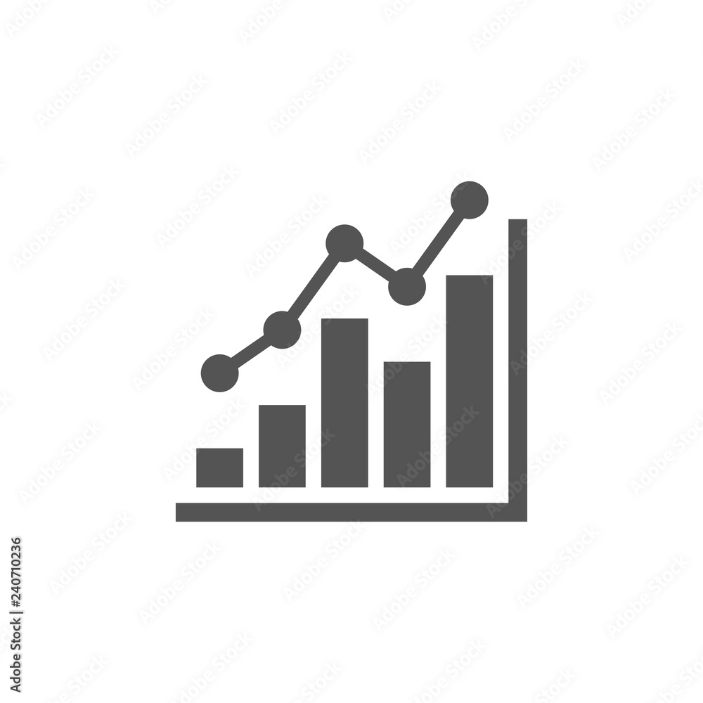 Bar chart graphic icon design template Bar chart graphic icon design template