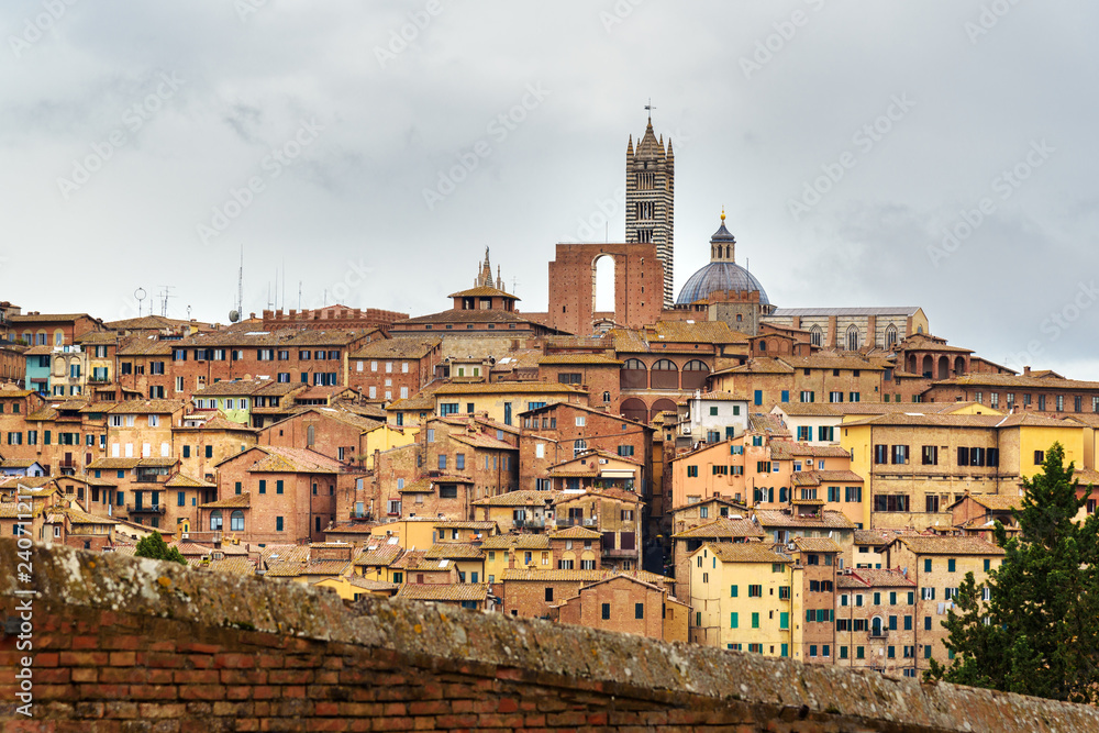 Fototapeta premium View on Siena city from Basilica Maria dei Servi. Italy