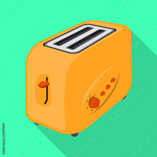 Isolated object of kitchen and cook symbol. Collection of kitchen and appliance stock vector illustration.