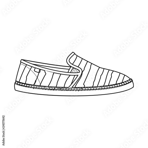 Vector design of shoe and footwear symbol. Collection of shoe and foot stock vector illustration.
