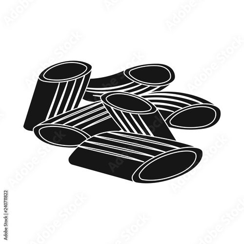 Vector design of pasta and carbohydrate logo. Set of pasta and macaroni stock vector illustration.