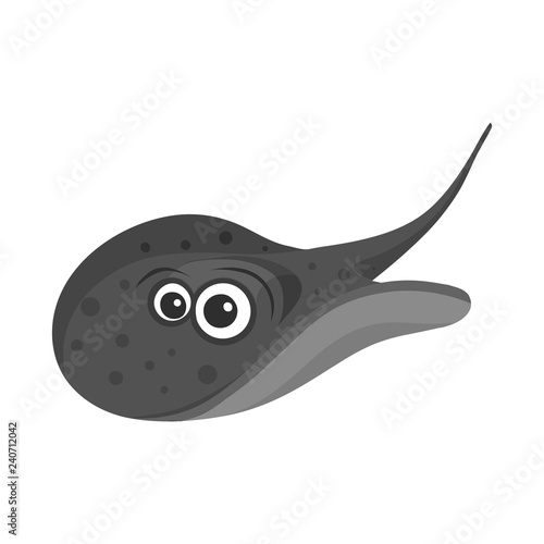 Vector illustration of sea and animal sign. Collection of sea and marine stock symbol for web.