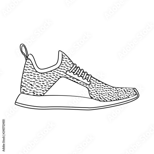 Isolated object of shoe and footwear icon. Set of shoe and foot stock vector illustration.