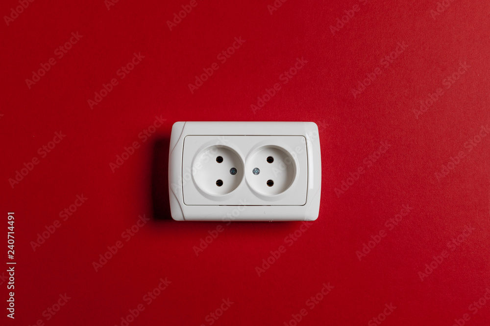 socket on red wall socket on red wall