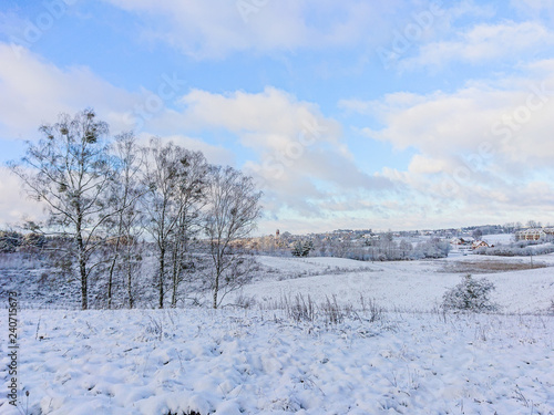 Fototapeta Naklejka Na Ścianę i Meble -  Śnieżna zima w Polsce (warmińsko - mazurskie)