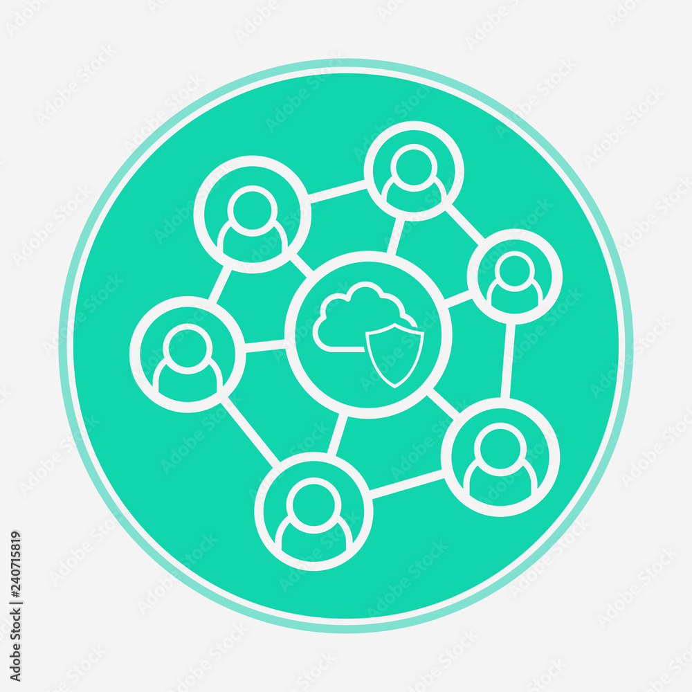 Cloud network vector icon sign symbol Cloud network vector icon sign symbol