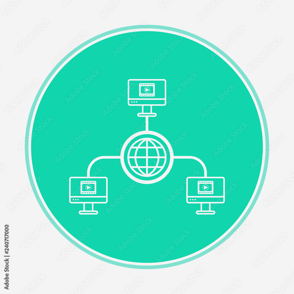 Computer network vector icon sign symbol Computer network vector icon sign symbol