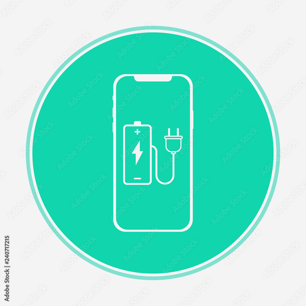 Charging phone vector icon sign symbol Charging phone vector icon sign symbol
