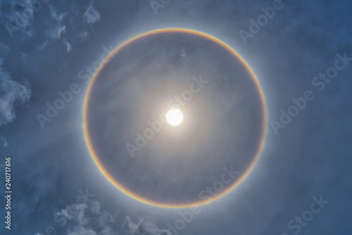 Bright sun with halo