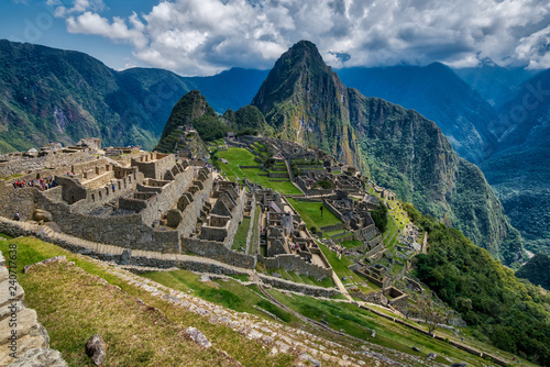 A view of the ruins of Machu Picchu