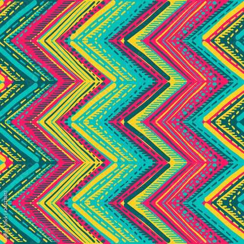 Abstract Ikat and boho style handcraft fabric pattern. Traditional Ethnic design for clothing and textile background, carpet or wallpaper