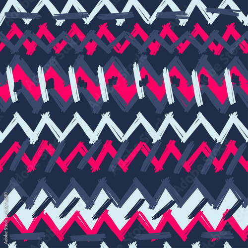 Abstract Ikat and boho style handcraft fabric pattern. Traditional Ethnic design for clothing and textile background, carpet or wallpaper