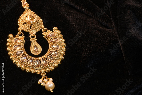 Designer Indian traditional jewelry piece for woman's head 
