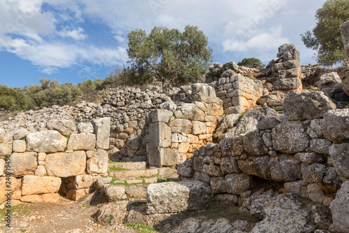 Ruins of the ancient Greek city of Lato,2500 years old near Kritsa, Crete.
