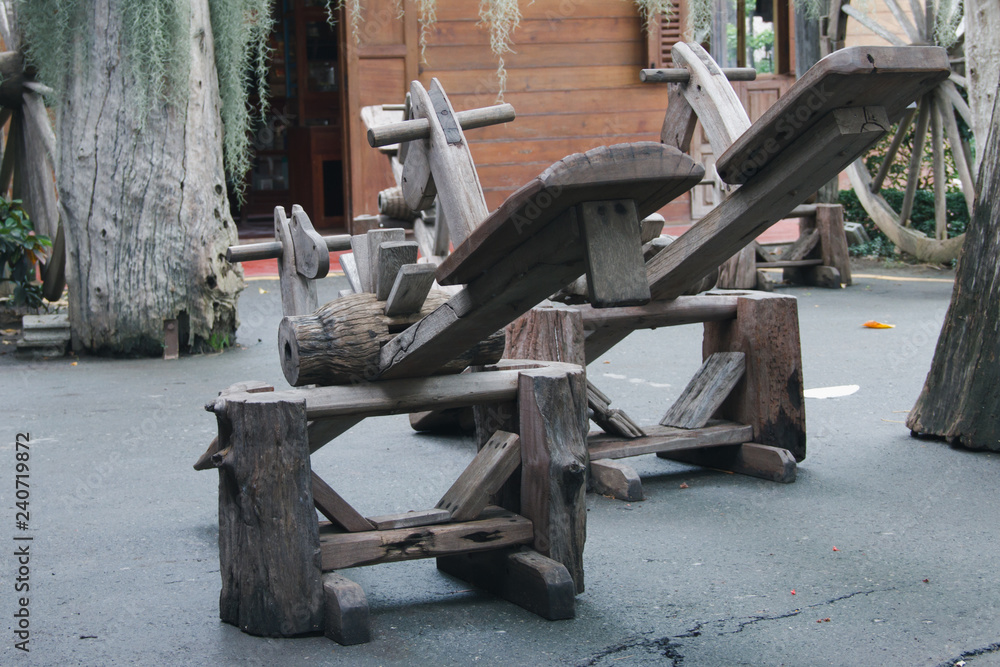 seesaw made of wood