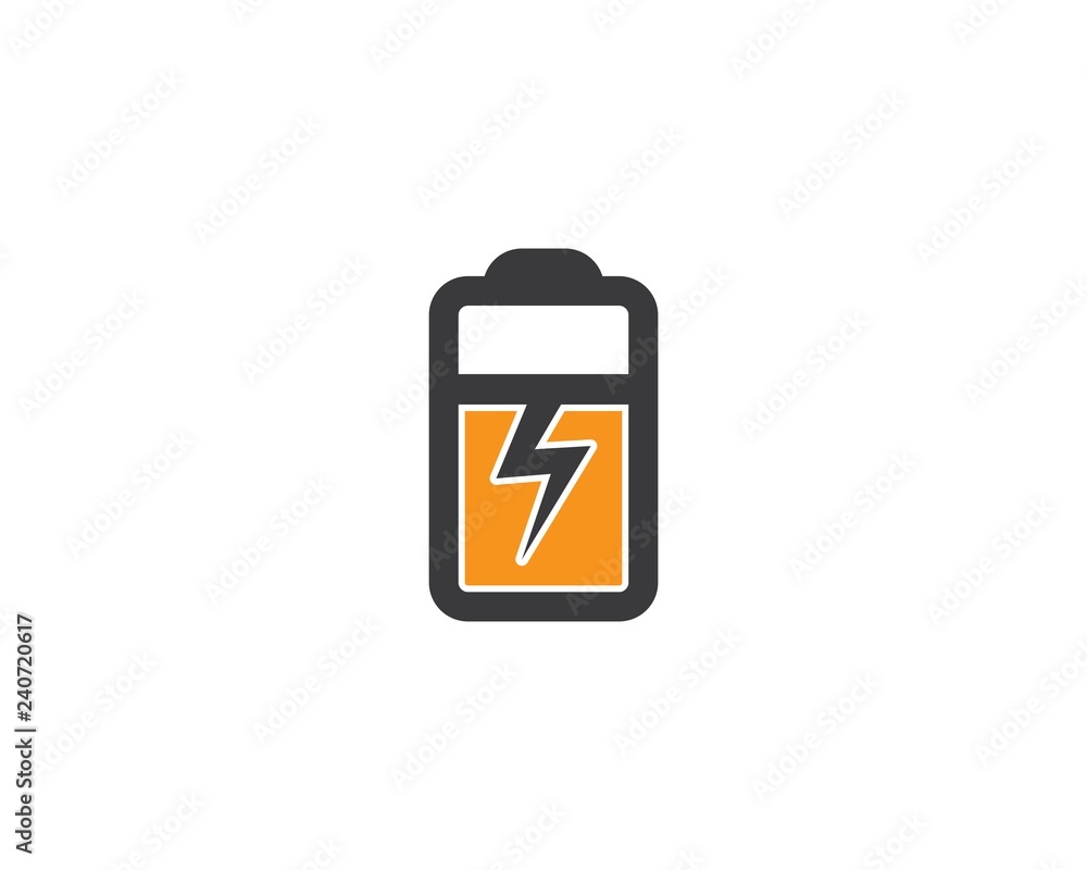 Obraz premium Battery charger logo icon