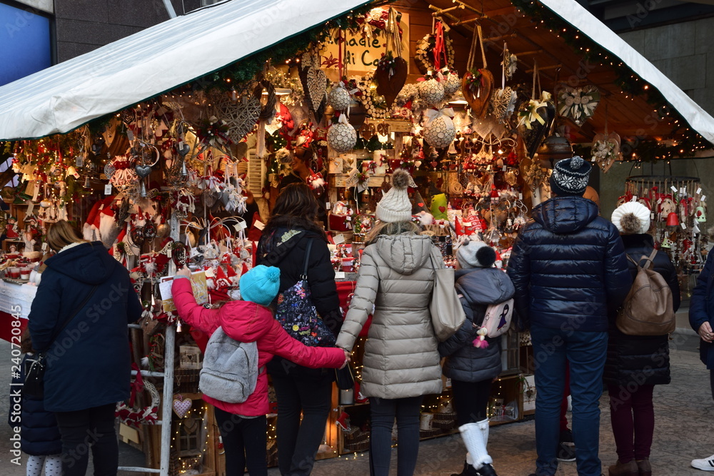 Trentino Alto Adige - mercatini di Natale - obrazy, fototapety, plakaty 