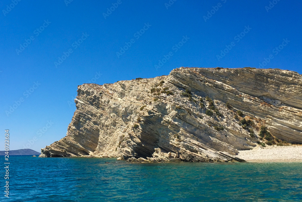 Falaises et rochers de paysage en grece