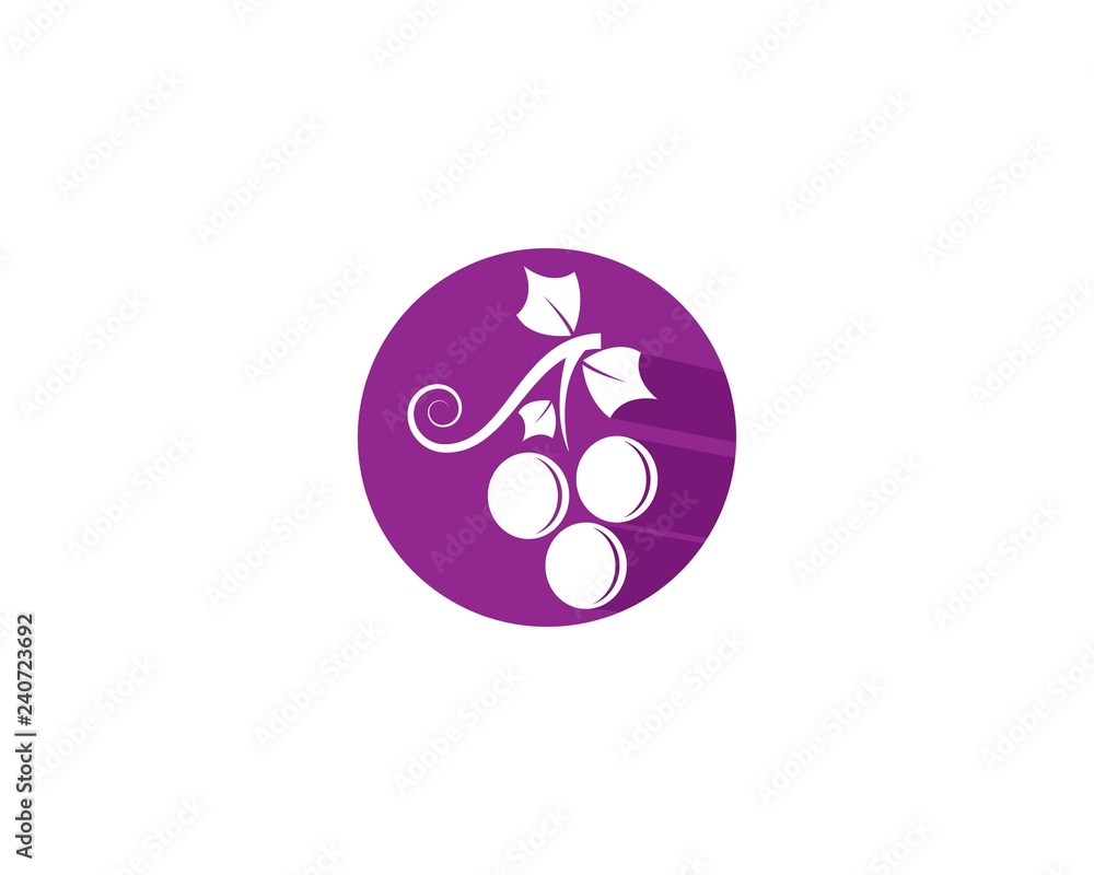 Grape logo template vector icon illustration Grape logo template vector icon illustration