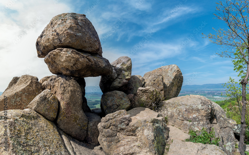 The Door of the Goddess - an ancient Thracian stone sanctuary near Kazanlak in Bulgaria - megalith, also known as the Solar Gate The Door of the Goddess - an ancient Thracian stone sanctuary near Kazanlak in Bulgaria - megalith, also known as the Solar Gate