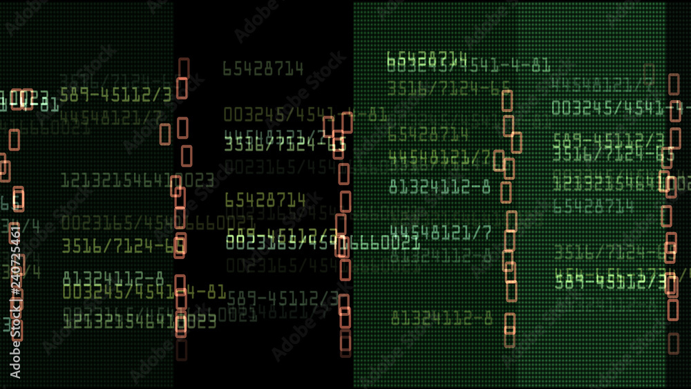 Fototapeta premium data monitor numbers